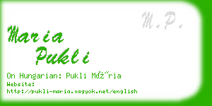 maria pukli business card